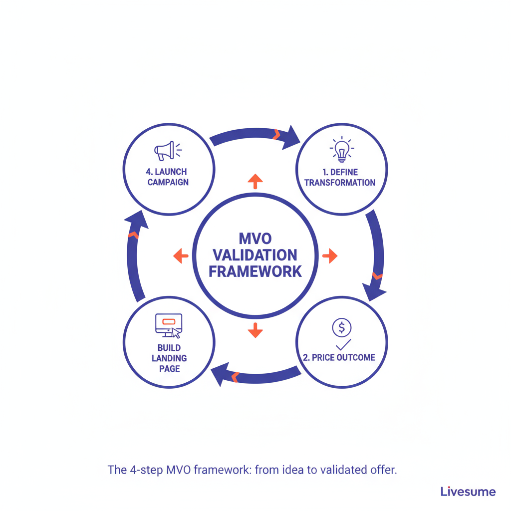 Diagram showing the 4-step MVO Validation Framework.