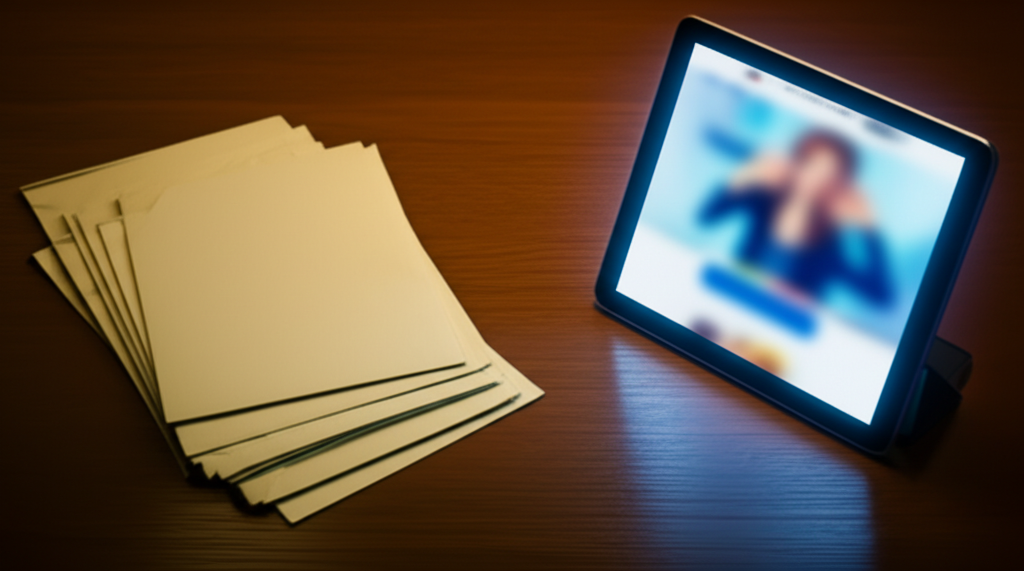 Split-screen of boring email vs engaging micro-page