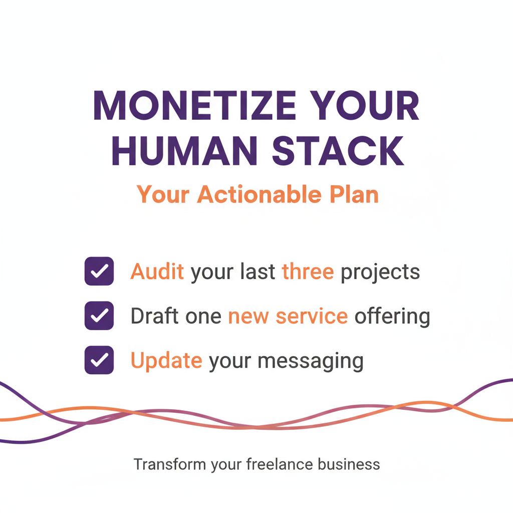 A checklist showing key steps to build a human-centric freelance business.