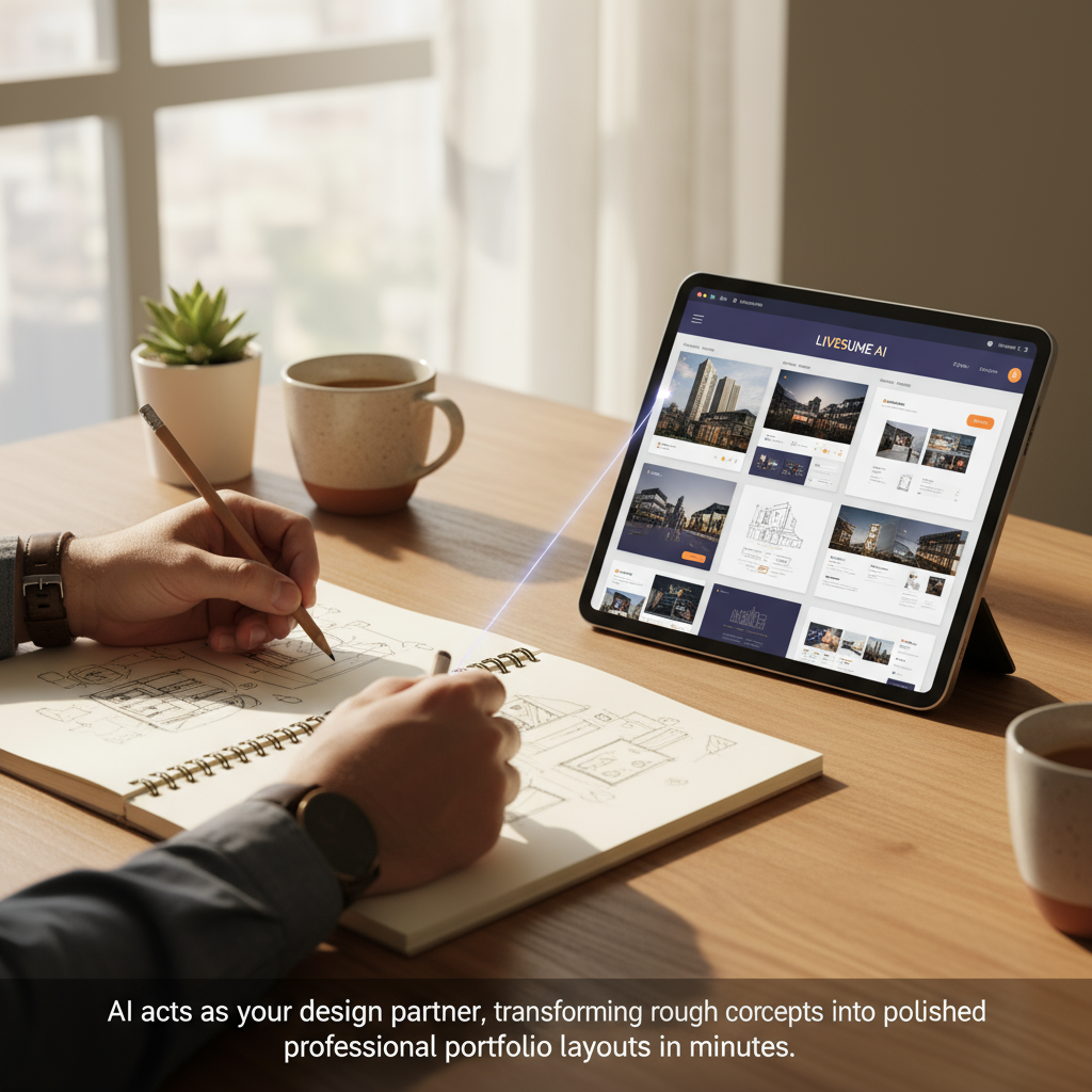 AI generating creative portfolio concepts
