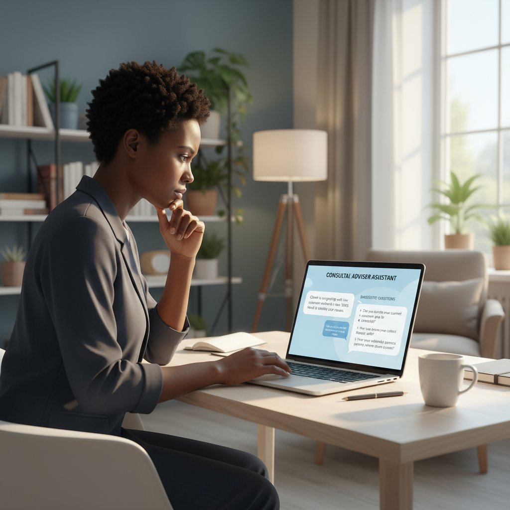 A user interacting with an AI chat interface to generate diagnostic questions.