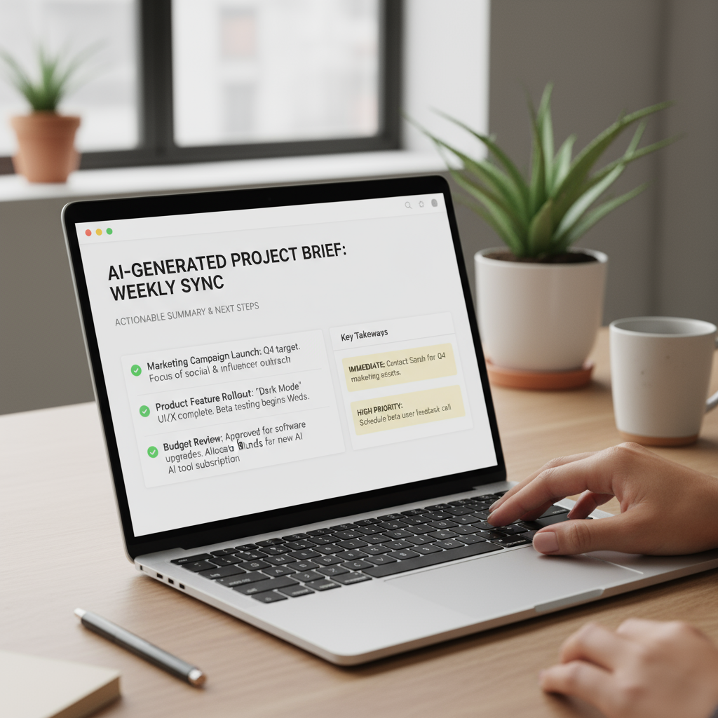 An example of an AI-generated project summary in a project management tool.