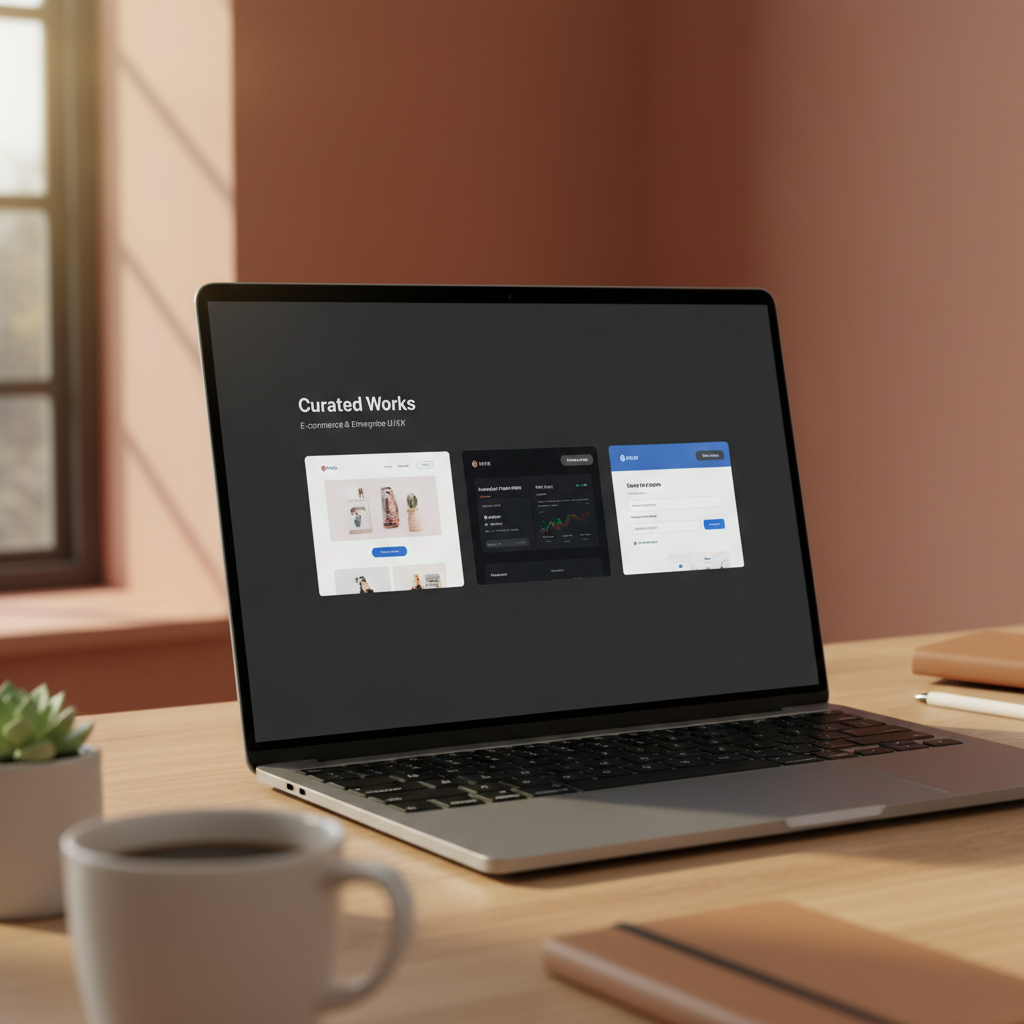 A portfolio gallery showing curated projects that align with a specific niche.