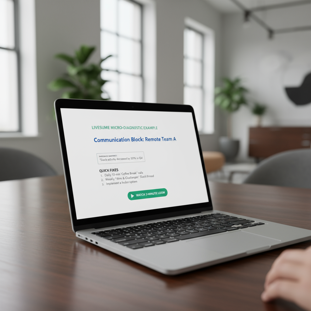 livesume micro-diagnostic example