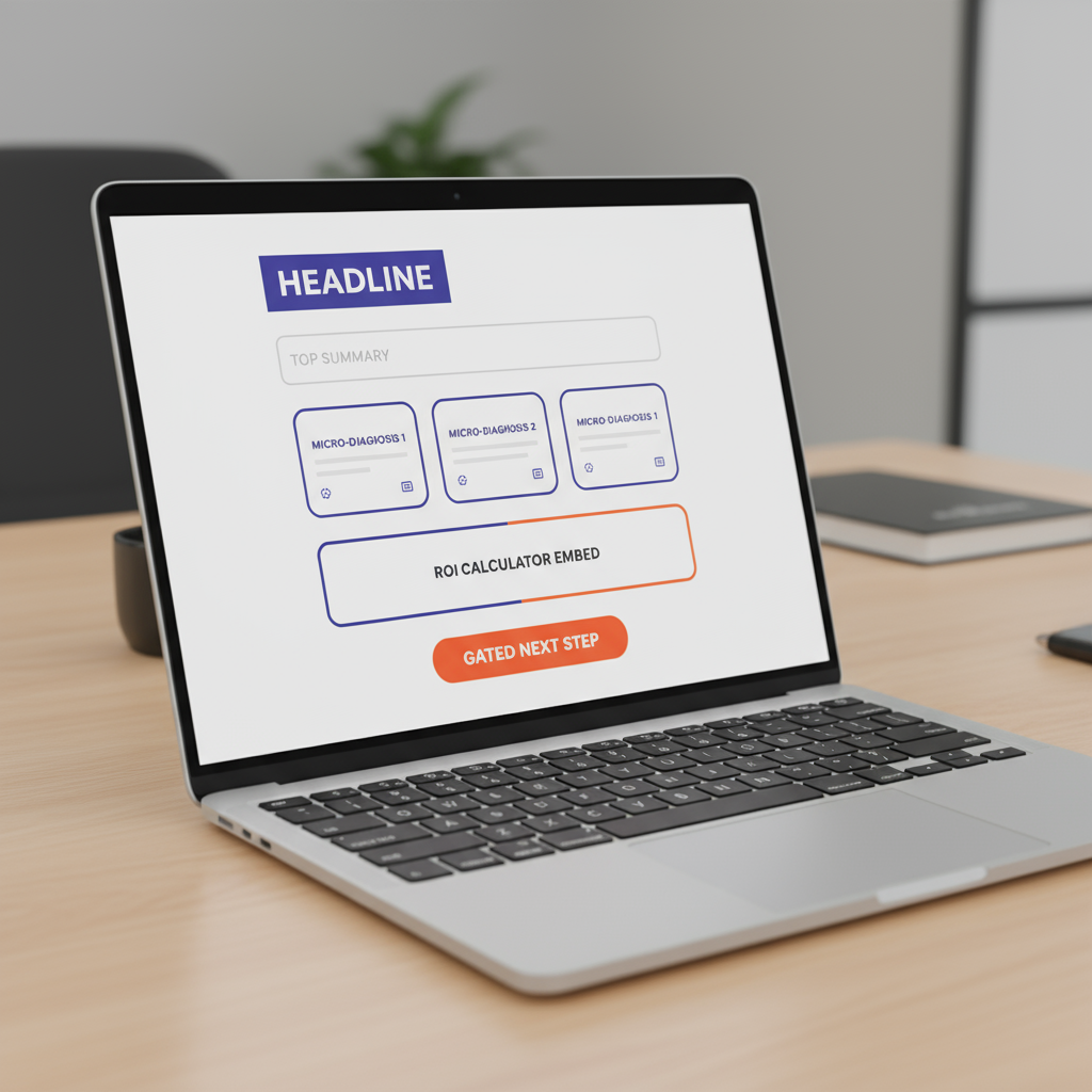 Livesume micro-diagnostic wireframe