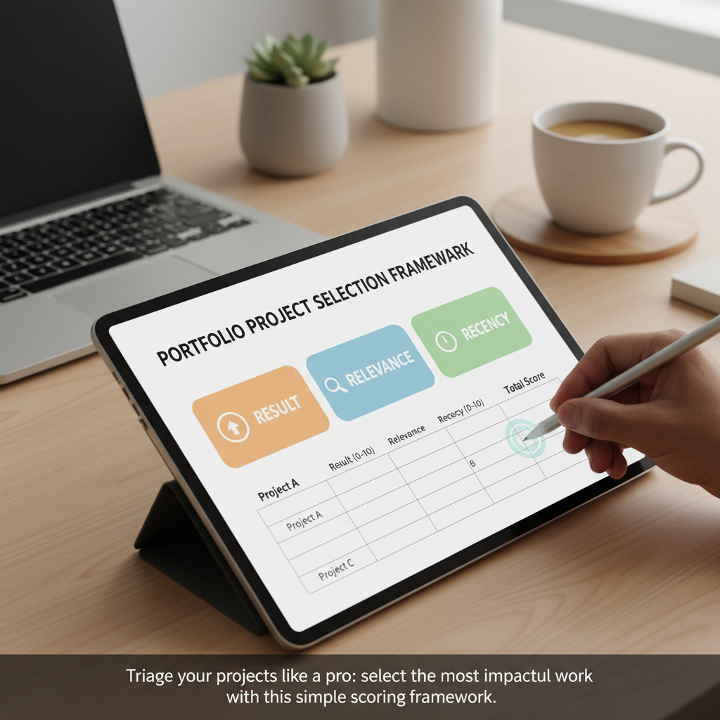 A checklist for selecting portfolio projects