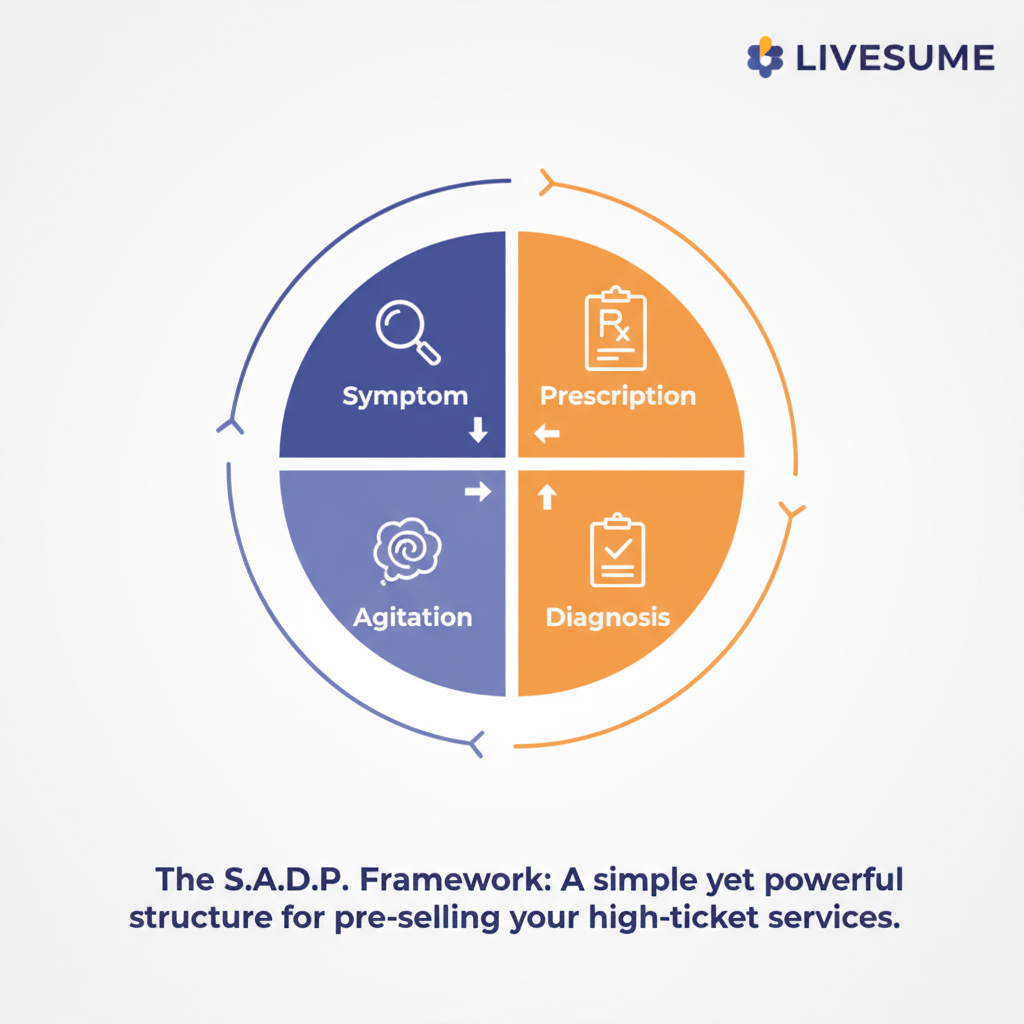 Diagram of the Symptom, Agitation, Diagnosis, Prescription framework.